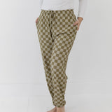 Sage Check  | Adult Jogger