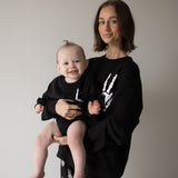 Midnight Skelly | Sweatshirt Romper