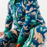 Arlo Dino | Bamboo One Piece Zip Pajama