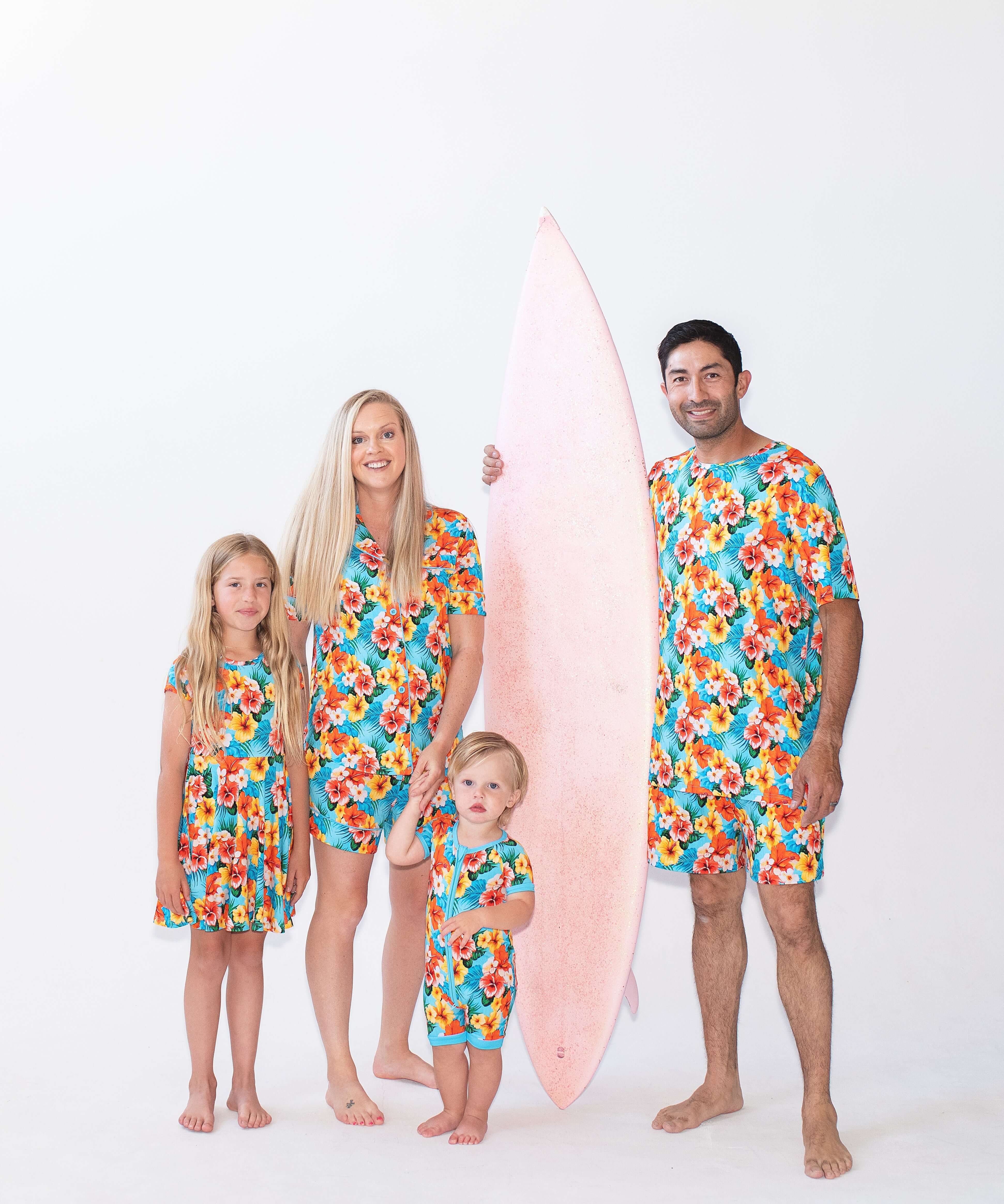Tropical Dreams | Crew Neck Short Pajamas | Milk & Baby