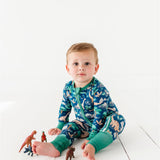 Arlo Dino | Bamboo One Piece Zip Pajama