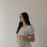 Morning Check | Women's Short Sleeve Muslin Dress