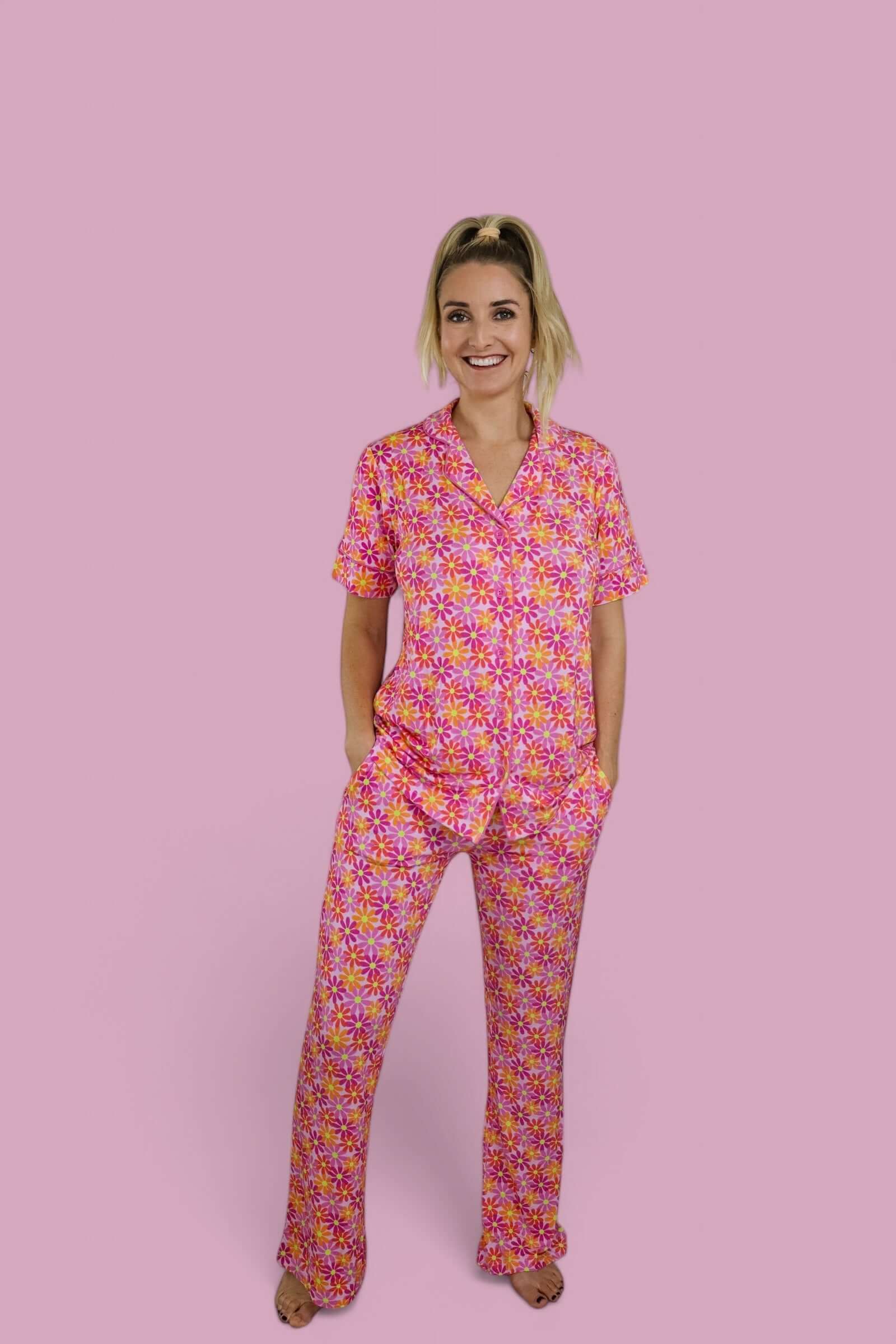 PETAL POWER WOMEN'S RELAXED FLARE DREAM SET | Milk & Baby