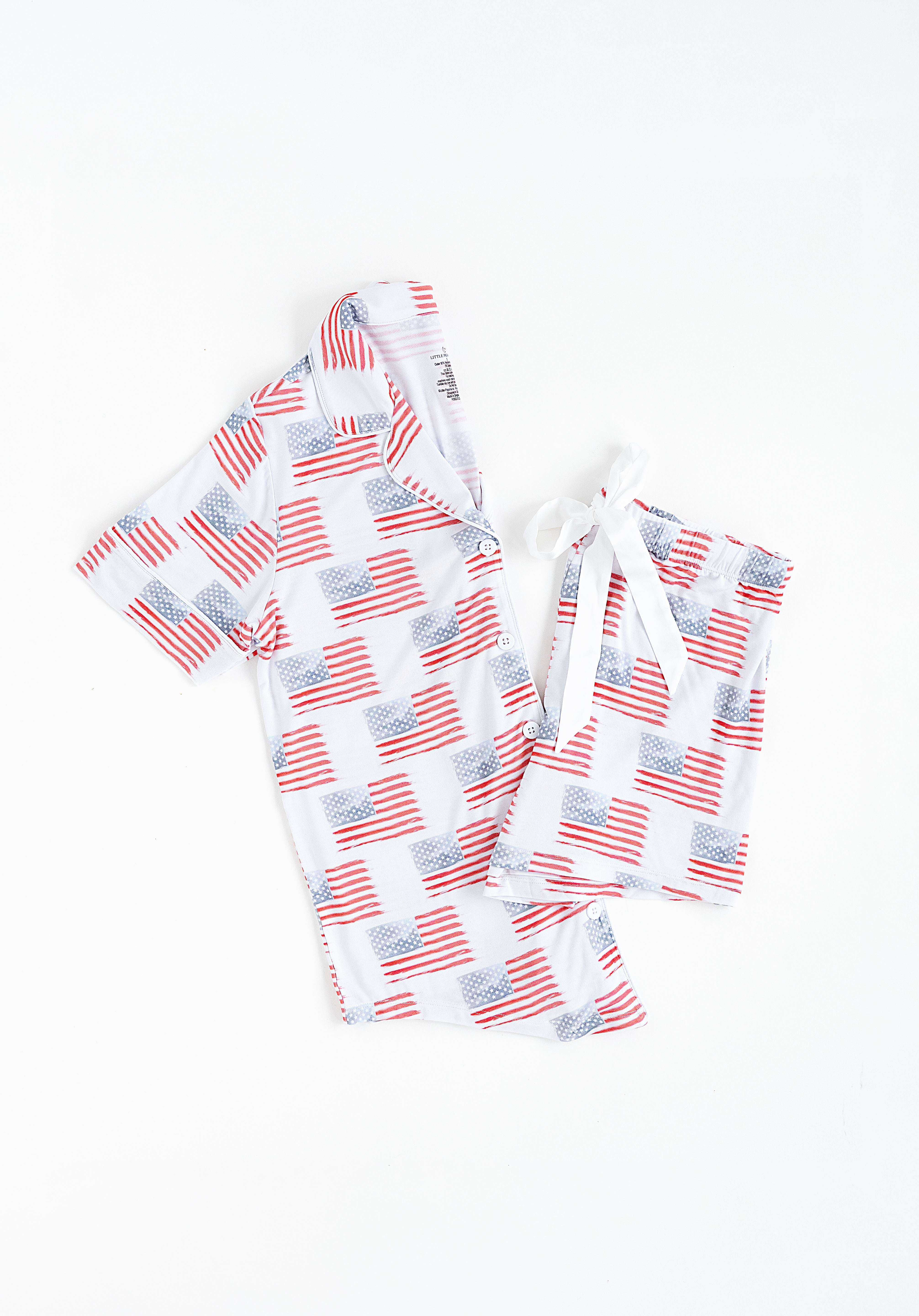 American Flag Nursing Pajamas Milk & Baby