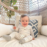 Riley Outfit and Hat Set | Black Stripes | Milk & Baby