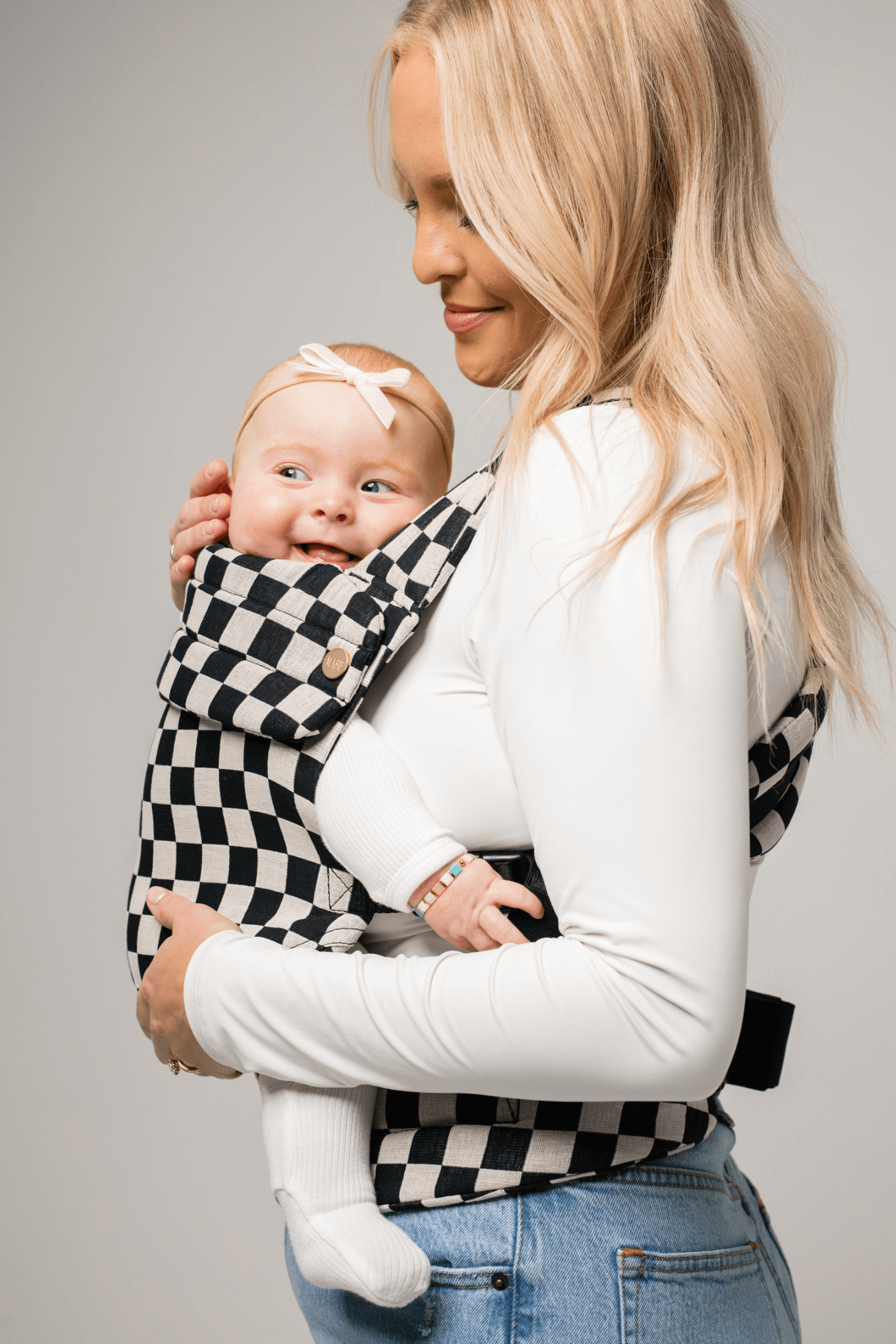 The Monarch Carrier - Ebony Check | Milk & Baby
