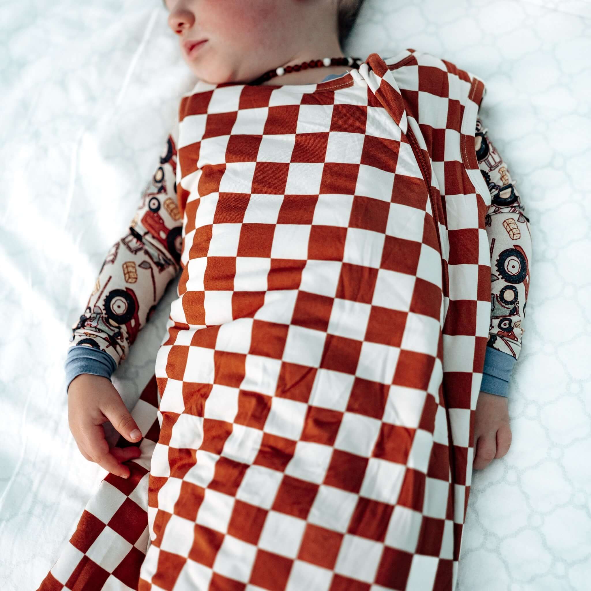 Copper Checker Dream Sleep Sack | Milk & Baby