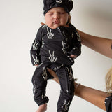 Midnight Skelly | Bamboo Zip Pajamas | Snuggle up in our Bamboo Zip Pajamas, crafted from premium bamboo for ultimate comfort. Perfect for cozy sleep and playful adventures! | Milk & Baby