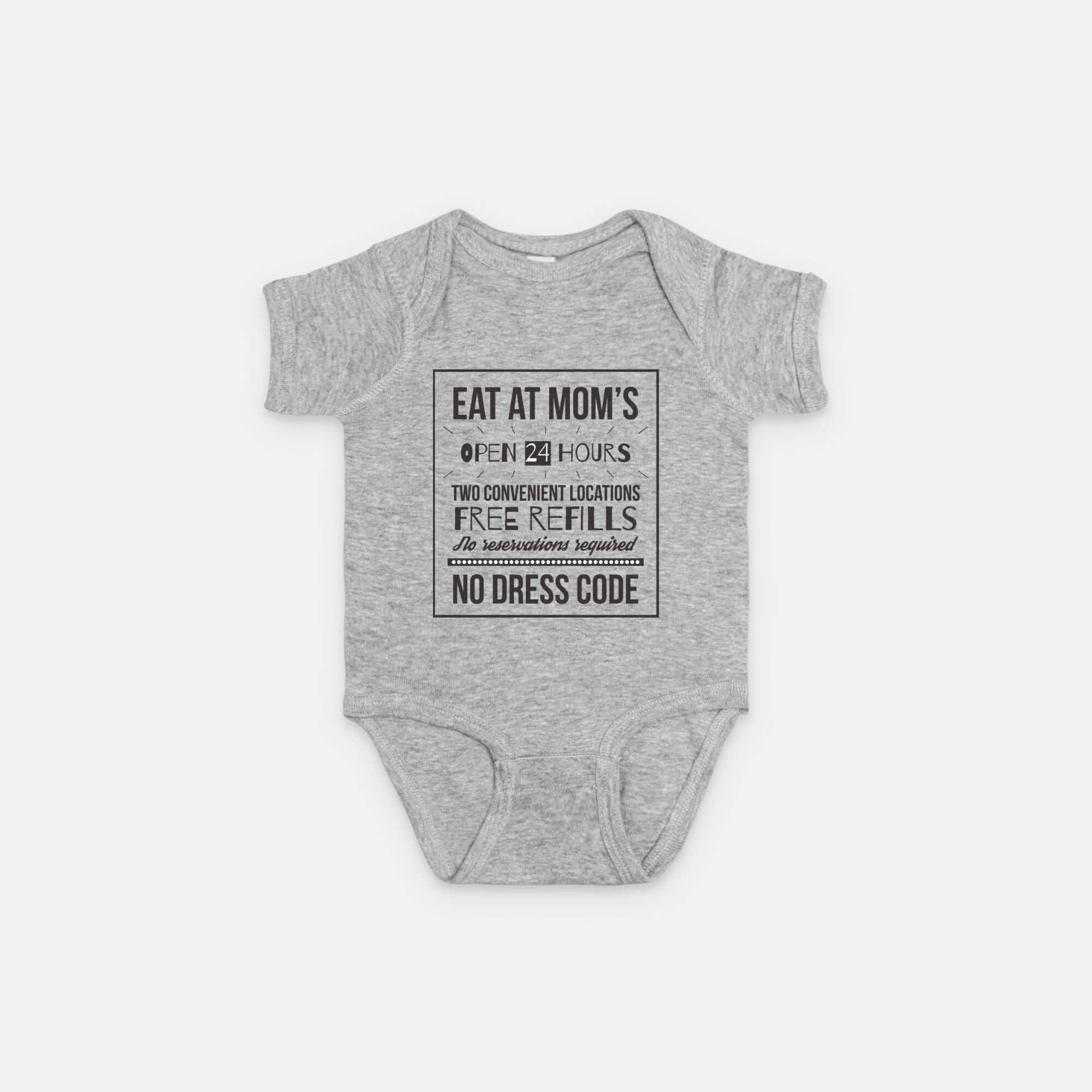 Eat At Moms Baby One Piece | Milk & Baby