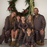 Holiday Stripe | Men's Bamboo Button Up Lounge Set