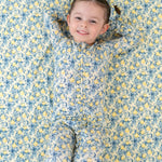 Vintage Citrus Toile Dream Ruffle Romper | Milk & Baby