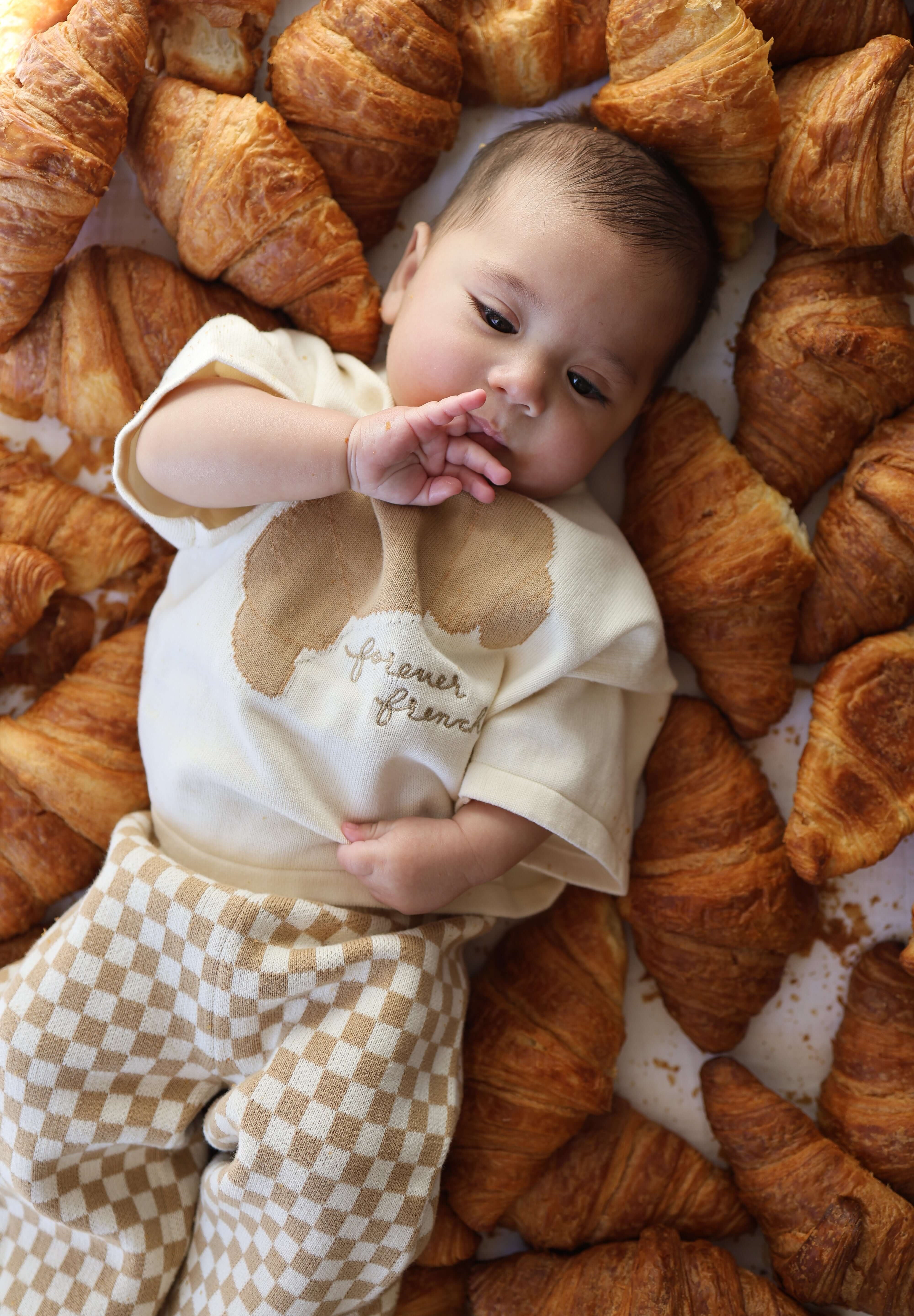 Croissants | Knit Pant Set | Milk & Baby