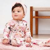 Garden Bouquet Baby Girl Bamboo Zipper Romper | Milk & Baby