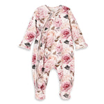 Garden Bouquet Baby Girl Bamboo Zipper Romper | Milk & Baby