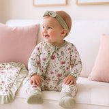 Pretty Petals Bamboo Zipper