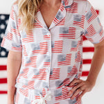 American Flag Nursing Pajamas Milk & Baby