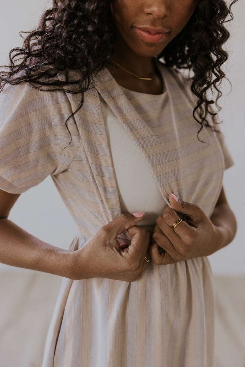 The Edward Flutter Sleeve MOM Dress | Milk & Baby