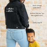 Black Denim Mama Jacket Milk & Baby
