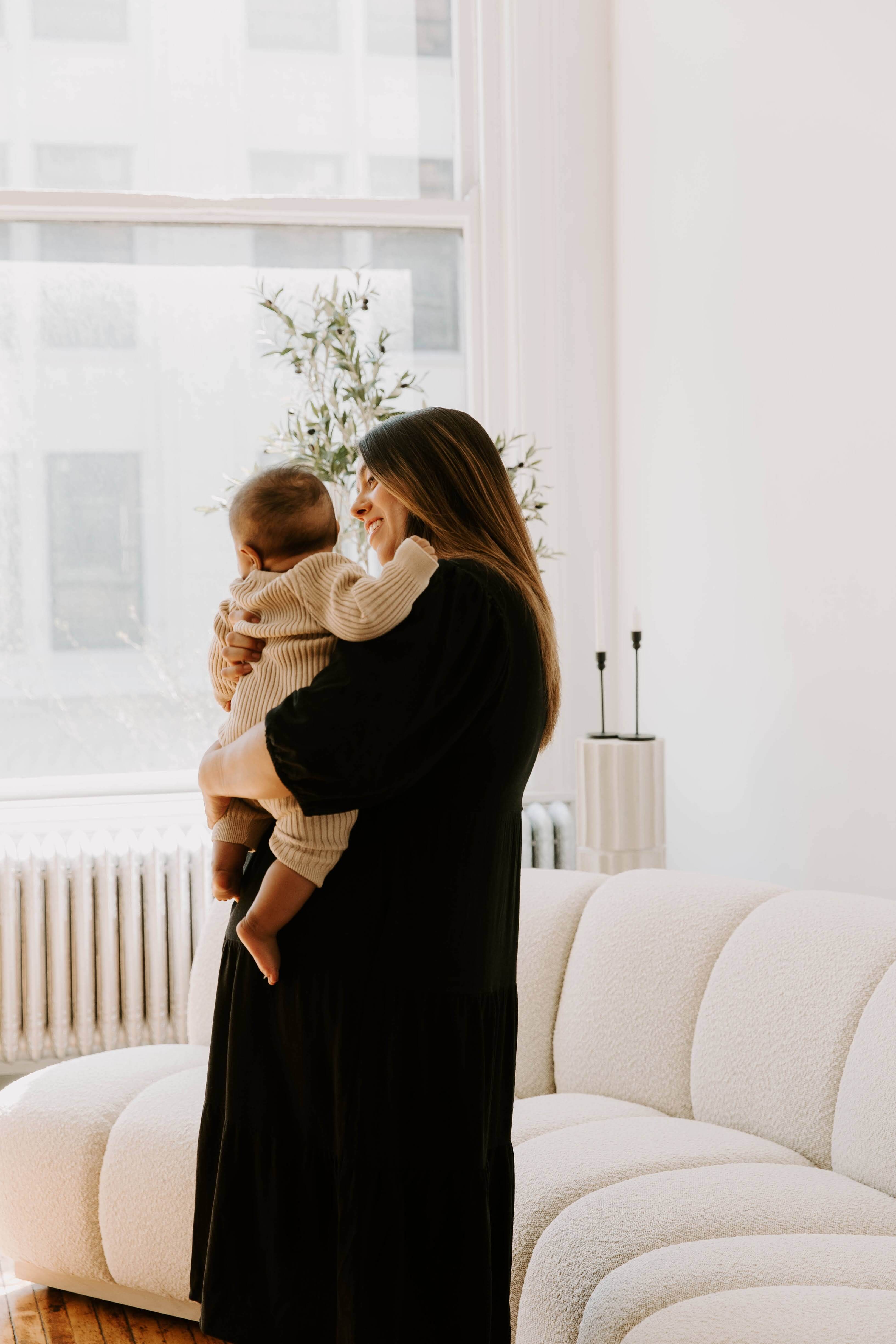 Tiered Breastfeeding Dress | Black | Milk & Baby