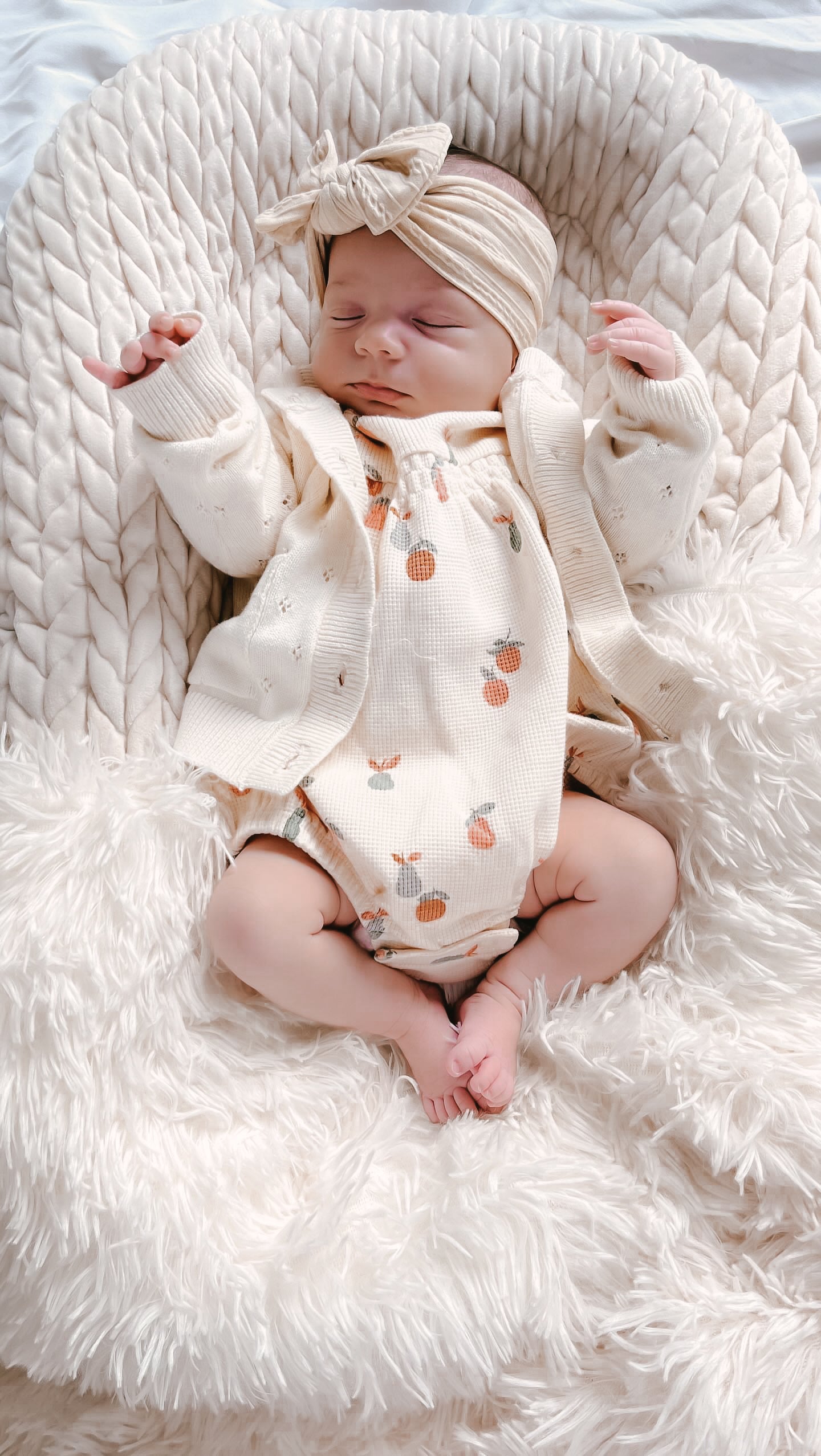 Luna + Luca Pointelle Cardigan - Cream | Milk & Baby