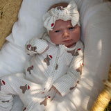 Santa Teddy | Bamboo Zip Pajamas