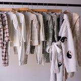 Cream Checkerboard | Adult Robe | Milk & Baby