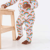 Rainbow Ribbed Convertible Romper | Milk & Baby