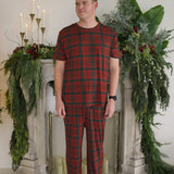 Christmas Plaid | Men's Short Sleeve Pajamas