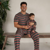 Holiday Stripe | Men's Short Sleeve Pajamas