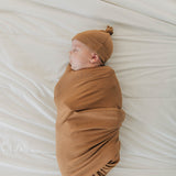 Mustard Bamboo Hat or Head Wrap Set | Milk & Baby