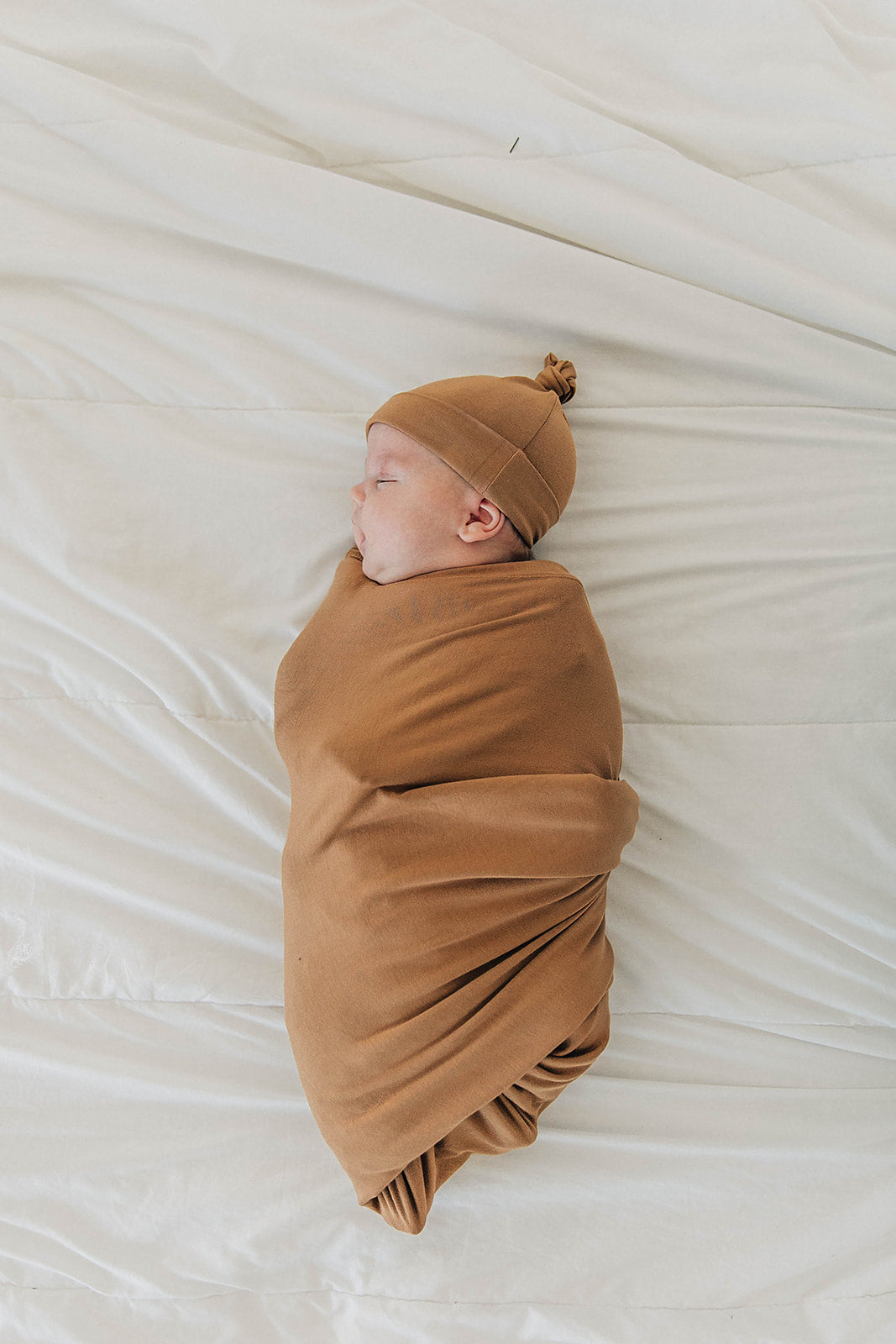 Mustard Bamboo Newborn Knot Hat | Milk & Baby