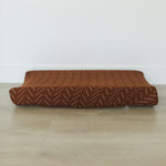 Rust Mudcloth Muslin Changing Pad Cover | Milk & Baby