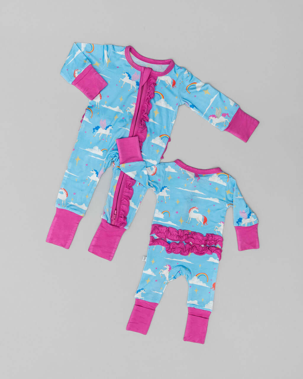 Sage Bamboo Ruffle Convertible Footie | Milk & Baby