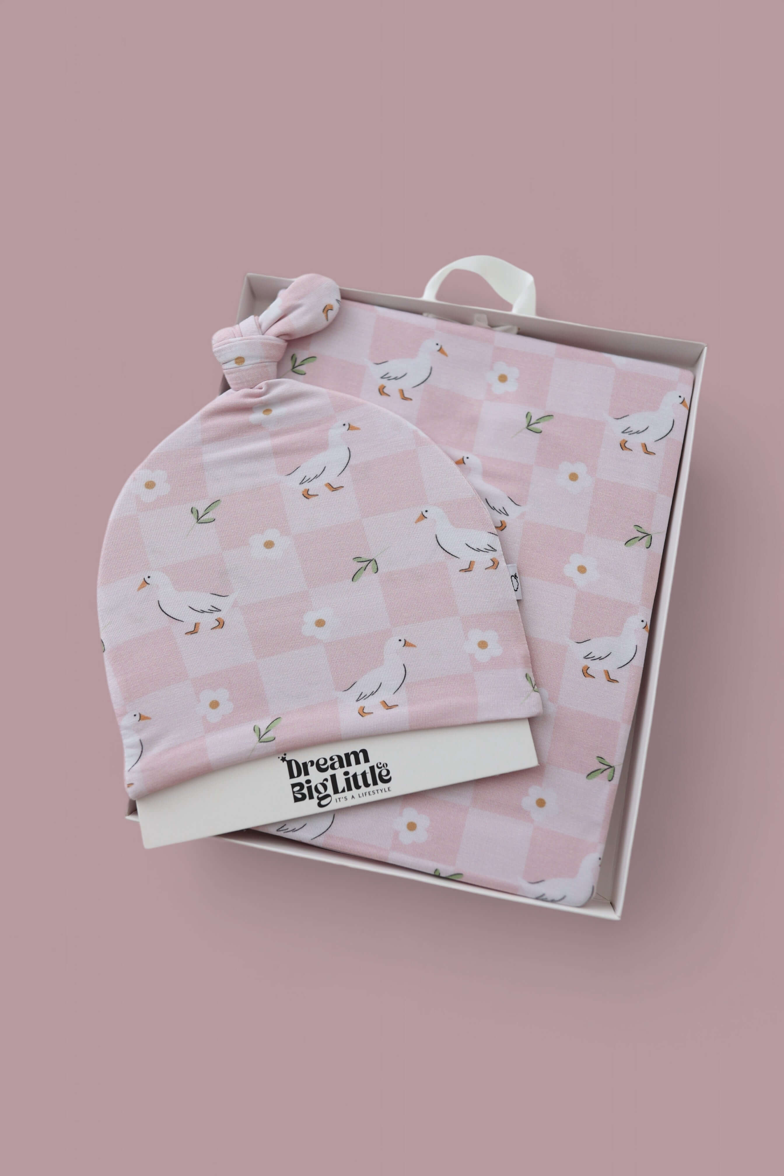 Ducks and Daisies Dream Swaddle & Beanie Set! | Milk & Baby