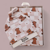Cozy Bear Dream Swaddle & Beanie | Milk & Baby