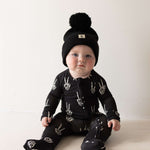 Midnight Skelly | Bamboo Zip Pajamas | Snuggle up in our Bamboo Zip Pajamas, crafted from premium bamboo for ultimate comfort. Perfect for cozy sleep and playful adventures! | Milk & Baby