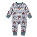 Cowboy Christmas Henley Romper