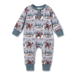 Cowboy Christmas Henley Romper