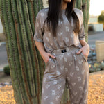 Highland | Women's Boxy Tee Lounge Set | A staff favorite! This ultra-comfy set is perfect for sleep or lounging around the house. It features a relaxed boxy tee and wide-leg pants for easy, breezy comfort. Be sure to match your mini in our baby and toddl