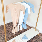 Emerson Knotted Baby Gown Set |Sand | Milk & Baby