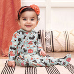 Halloween Pumpkin-Pals Bamboo Zipper Romper | Milk & Baby