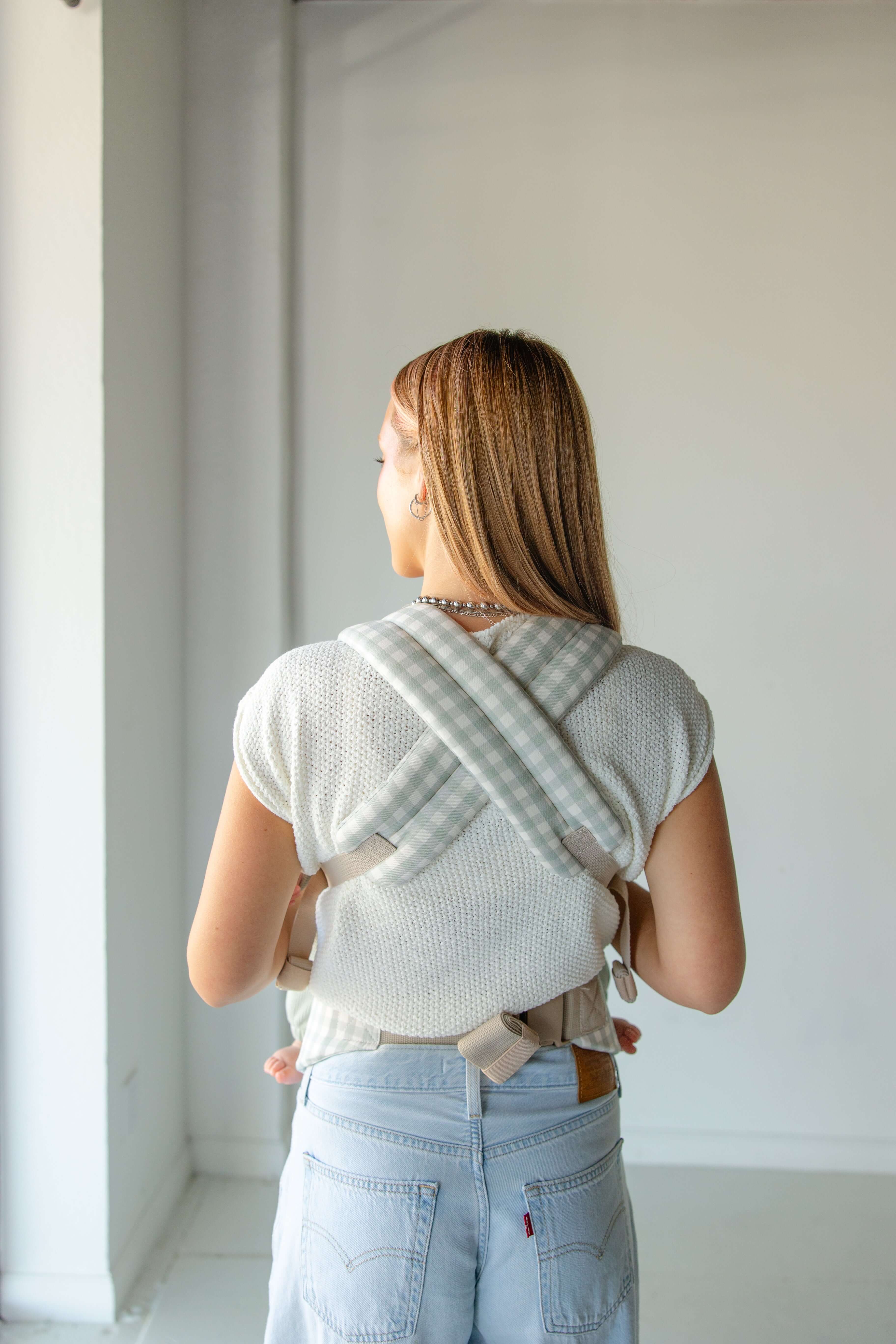 Monroe x Coco Gingham | Cotton Baby Carrier (7-35 lbs) | Milk & Baby