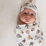 Pooh | Bamboo Swaddle + Beanie Set | Milk & Baby