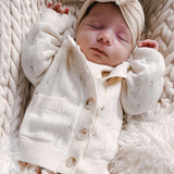 Luna + Luca Pointelle Cardigan | Cream Milk & Baby