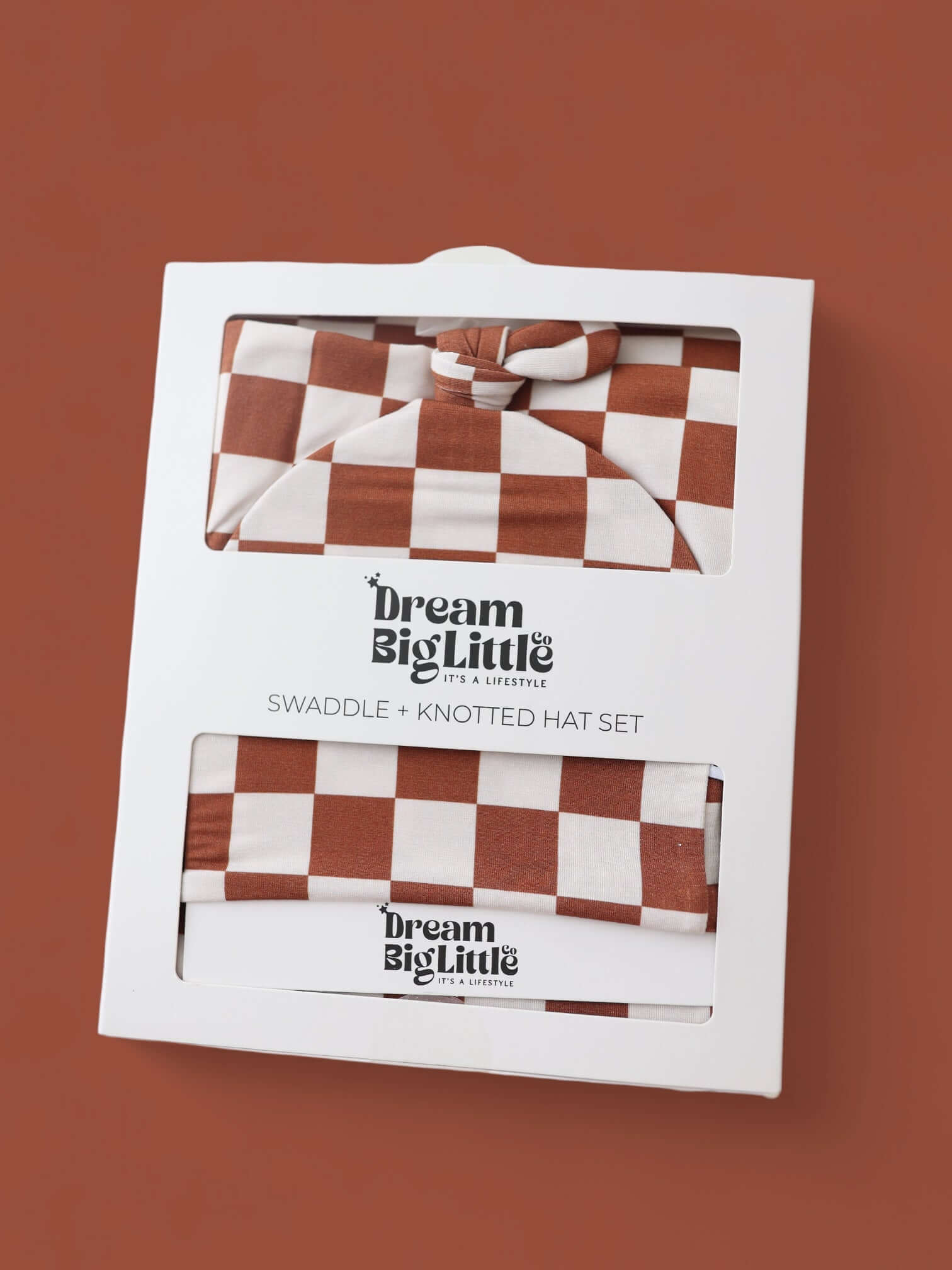 Copper Checkers Dream Swaddle Set | Milk & Baby