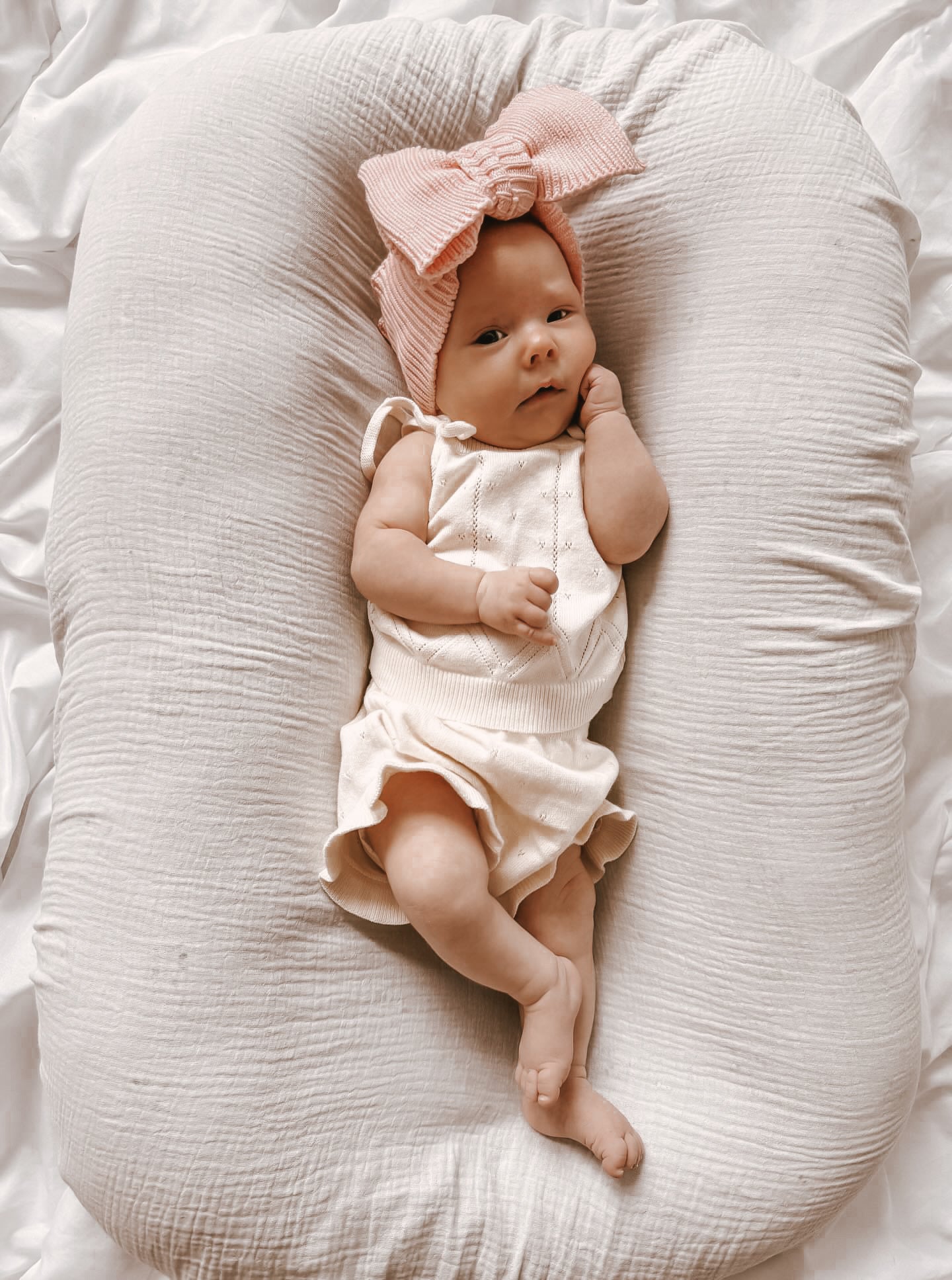 Luna + Luca Pointelle Summer Set - Cream | Milk & Baby