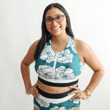 Crop Zip Up Breastfeeding Swimsuit Top