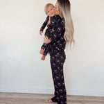 Charcoal & White ff Smile | Women's Bamboo Pajamas | Milk & Baby