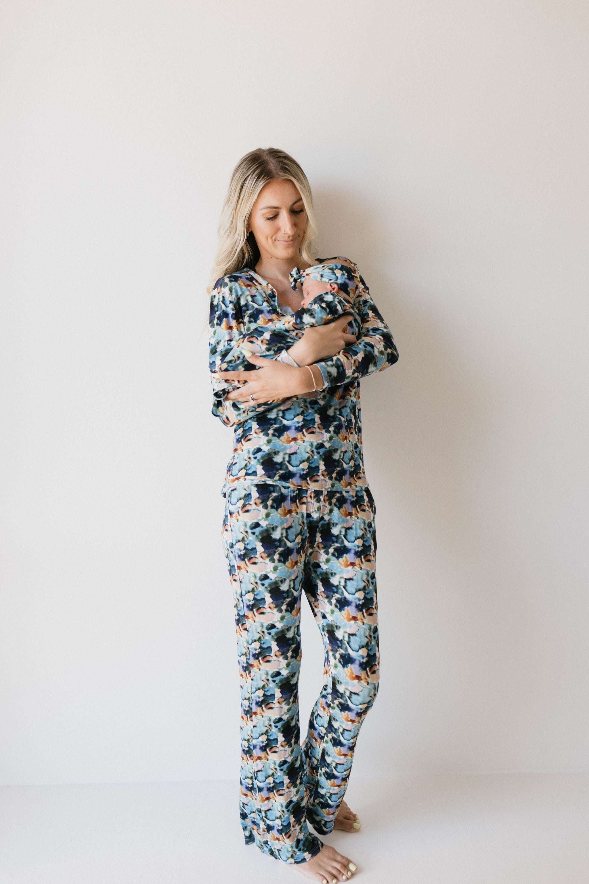 Charli Print | Bamboo Knotted Gown | Milk & Baby