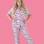 Red, White and Bows Women’s Relaxed Flare Dream Set | Milk & Baby